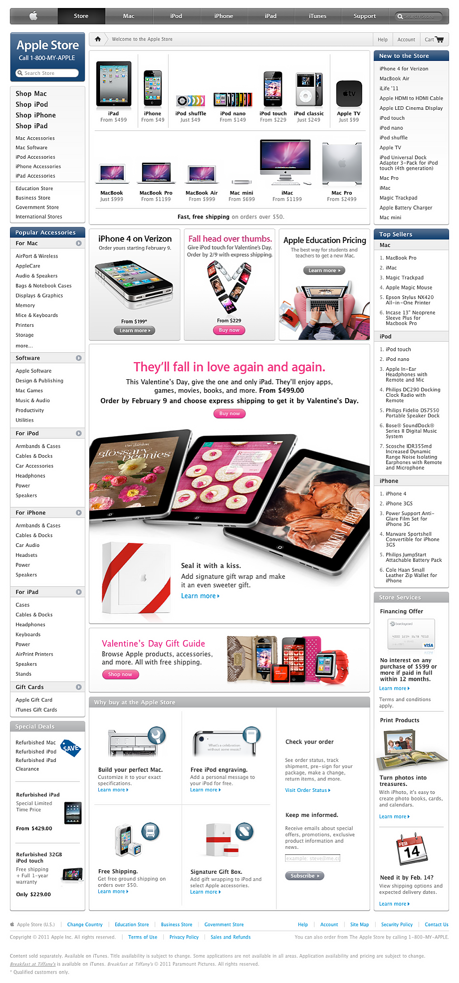 Apple Homepage - 2011